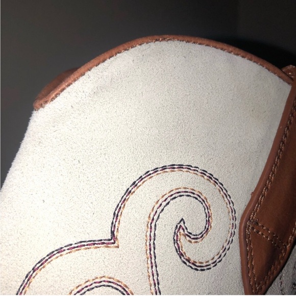 Isabel Marant Liela 60mm chalk/cognac tall western boots 37=7 - Picture 6 of 8